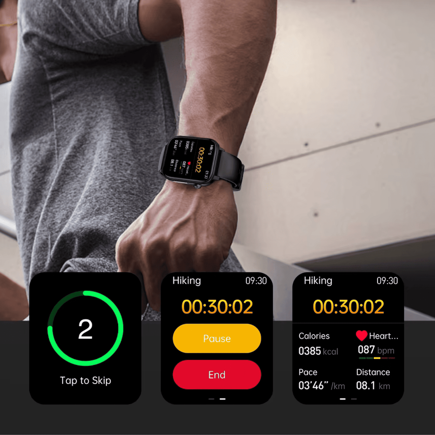 Fall Detection Smartwatch for Elderly  | SOS Emergency Call ECG · Blood Pressure & Blood  Sugar Tracking | GlucoCare SOS  Smartwatch