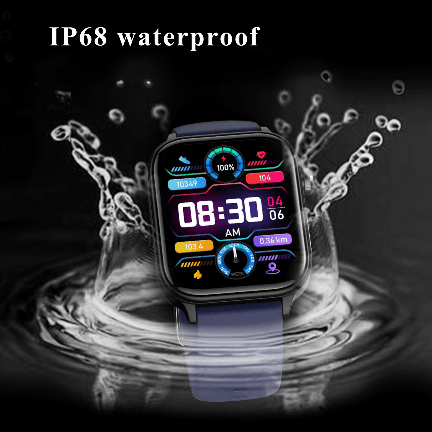 Fall Detection Smartwatch for Elderly  | SOS Emergency Call ECG · Blood Pressure & Blood  Sugar Tracking | GlucoCare SOS  Smartwatch