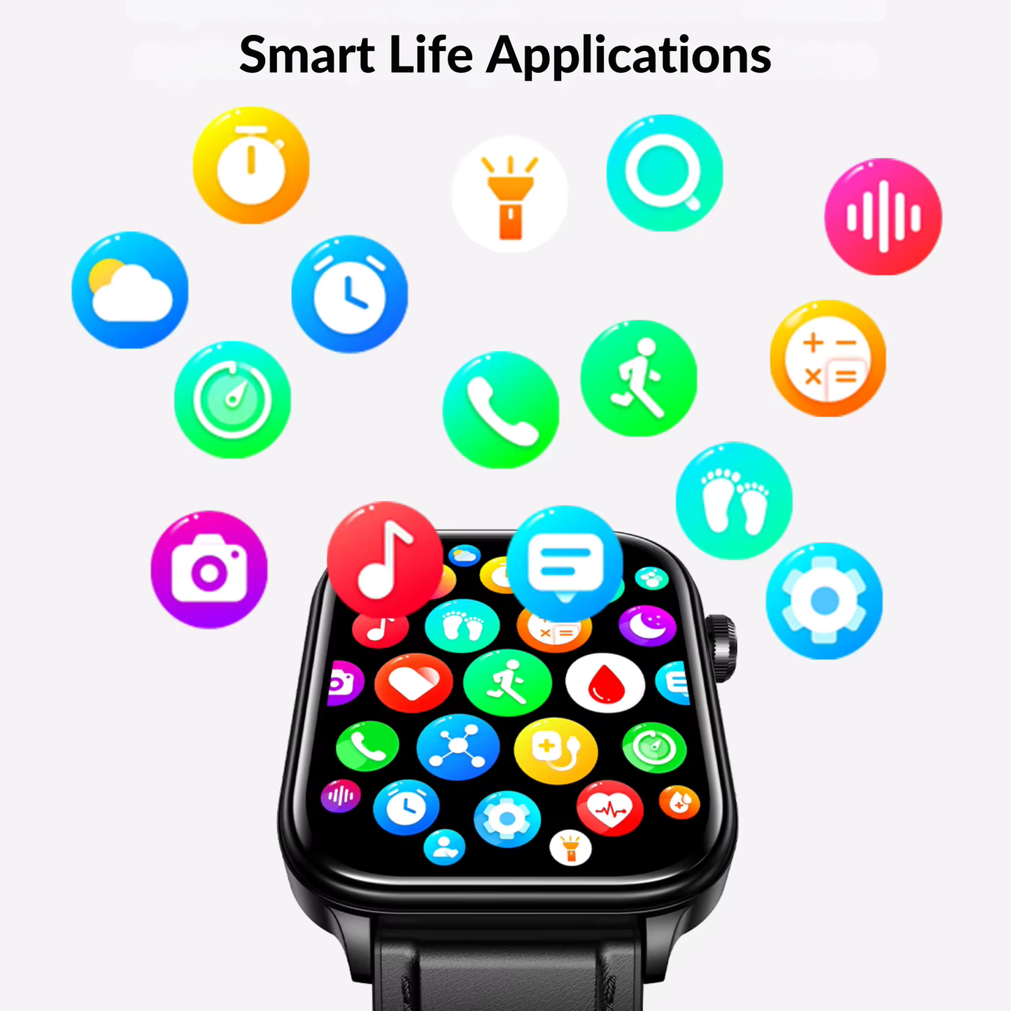 SOS Fall Detection Watch for Elderly | Emergency Call + GPS Tracking + Heart Rate & Blood Pressure | GlucoCare