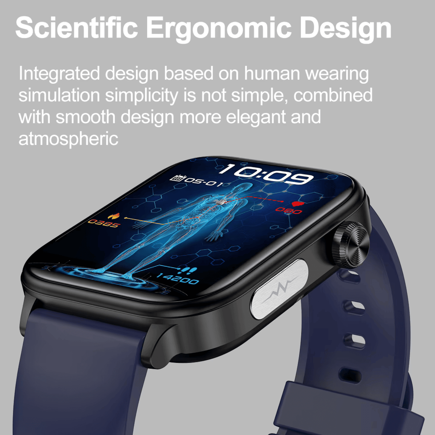 Fall Detection Smartwatch for Elderly  | SOS Emergency Call ECG · Blood Pressure & Blood  Sugar Tracking | GlucoCare SOS  Smartwatch