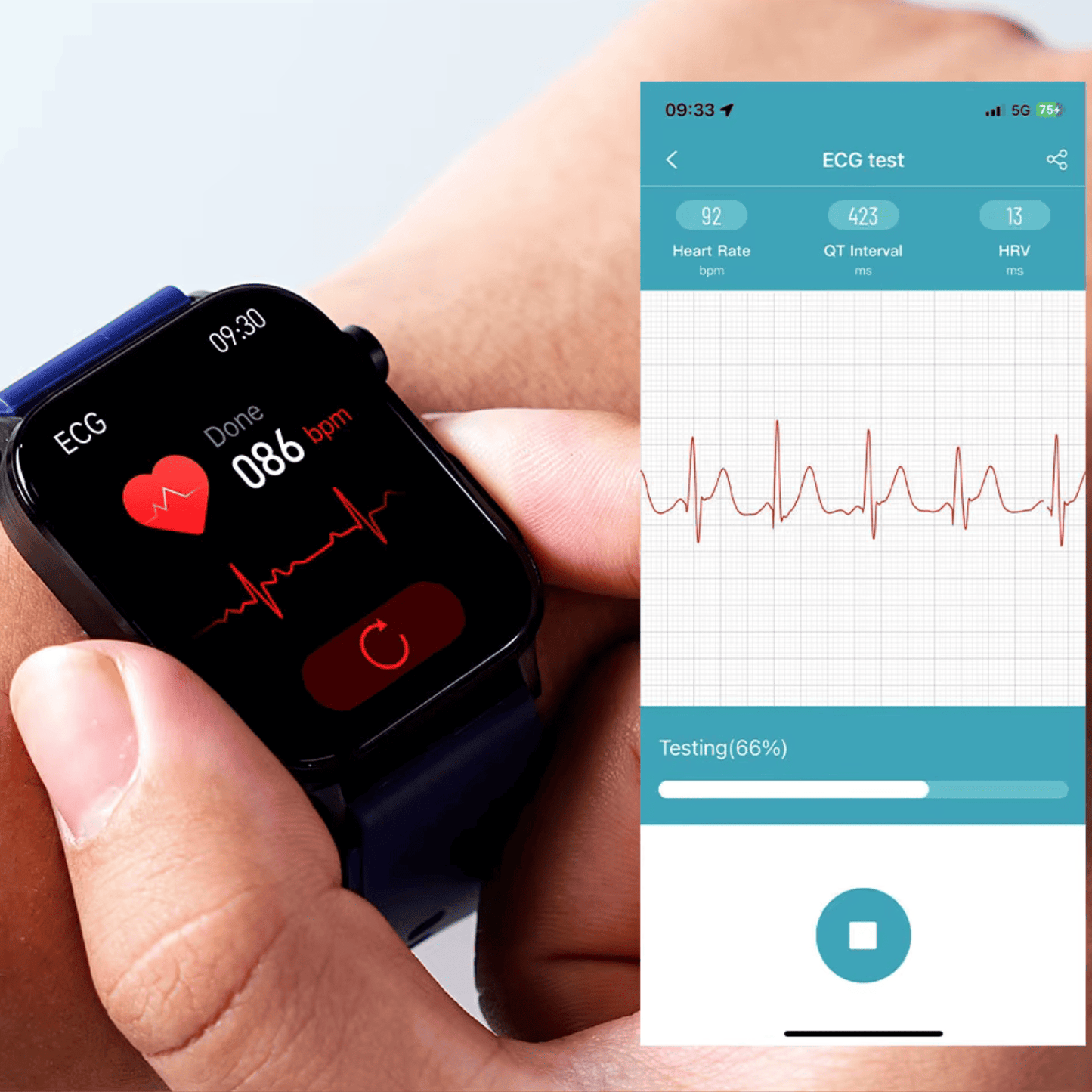 Fall Detection Smartwatch for Elderly  | SOS Emergency Call ECG · Blood Pressure & Blood  Sugar Tracking | GlucoCare SOS  Smartwatch